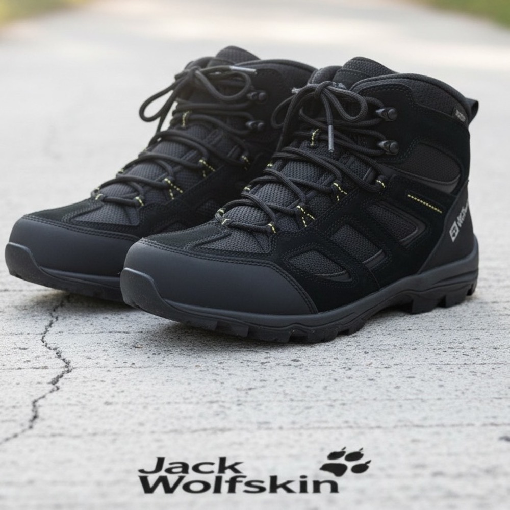Jack Wolfskin Texapore Ecosphere Pro Men Hiking Boots Black Waterproof US 11.5
